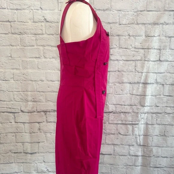 Cluce Pink Evening Dress Bling Cocktail Party Prom Date Sleeveless Wedding Guest - Picture 8 of 12